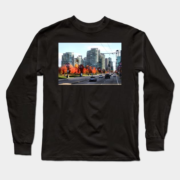 Autumn in Downtown Vancouver, Canada Long Sleeve T-Shirt by Carole-Anne